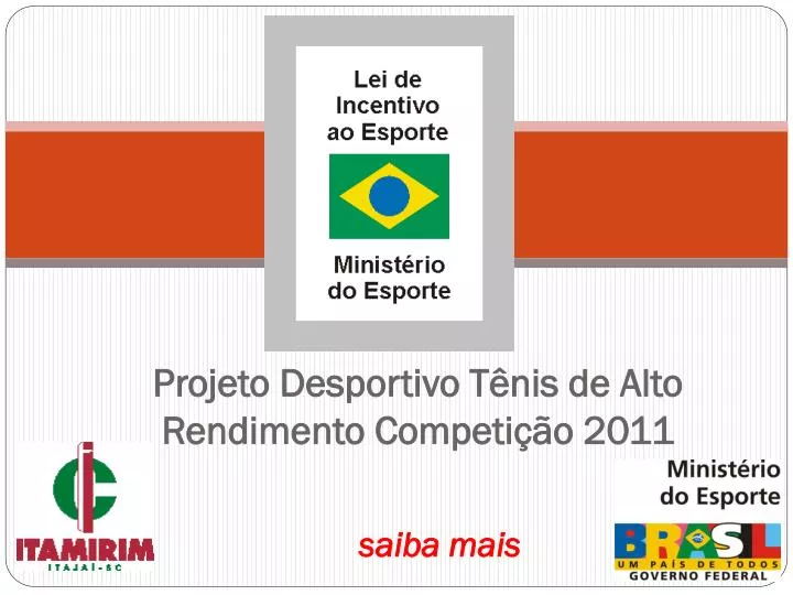 projeto desportivo t nis de alto rendimento competi o 2011