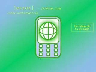 error problem inom elektronikindustrin