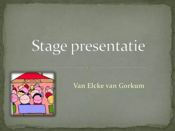 stage presentatie