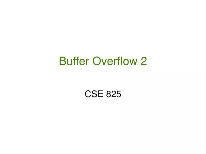 buffer overflow 2