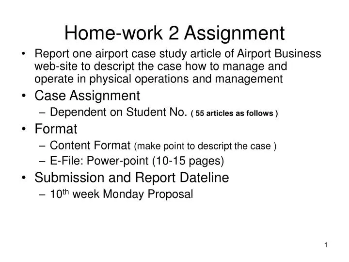 home work 2 assignment