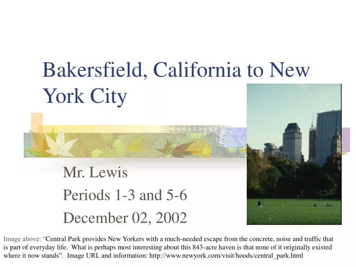 bakersfield california to new york city