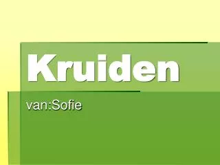 kruiden