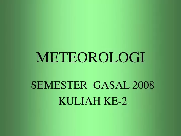 meteorologi