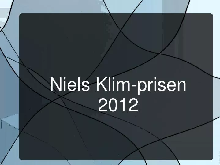 niels klim prisen 2012