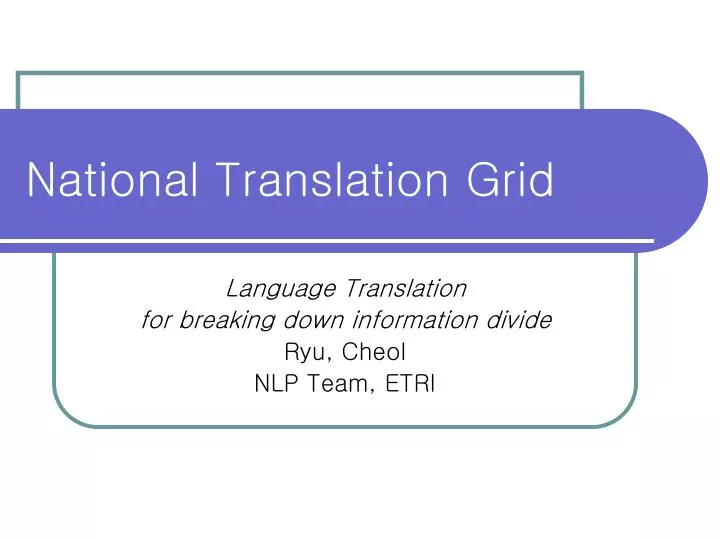 national translation grid