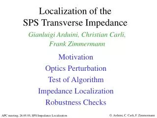 Localization of the SPS Transverse Impedance