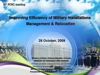 Improving Efficiency of Military Installations Management &amp; Relocation