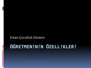 erken ocukluk d nemi
