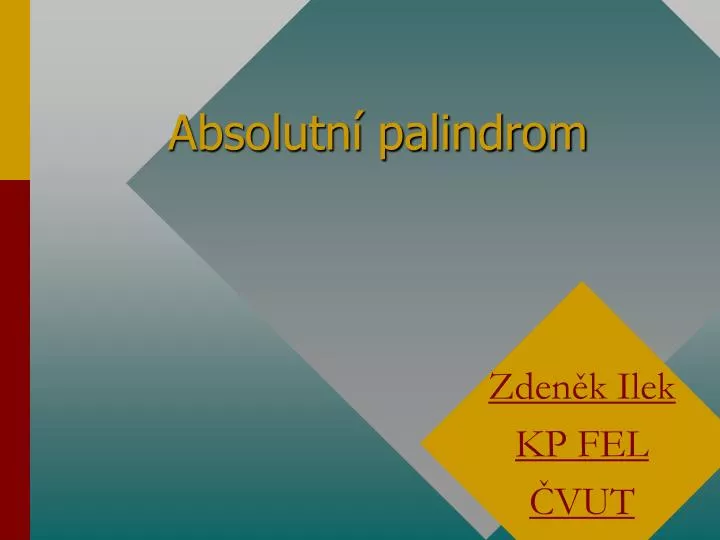 absolutn palindrom