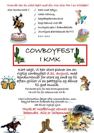 cowboyfest i kmk
