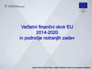 ve letni finan ni okvir eu 2014 2020 in podro je notranjih zadev