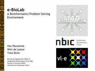 e-BioLab A Bioinformatics Problem Solving Environment