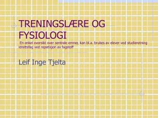 leif inge tjelta