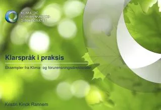klarspr k i praksis