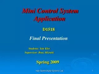Mini Control System Application