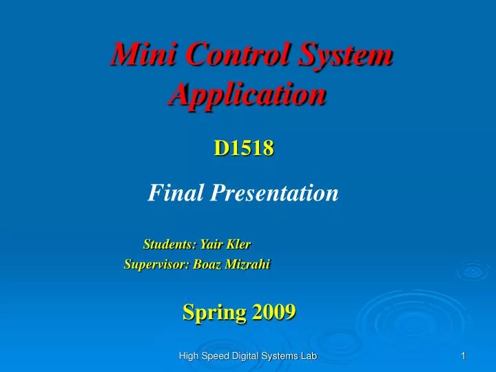 mini control system application