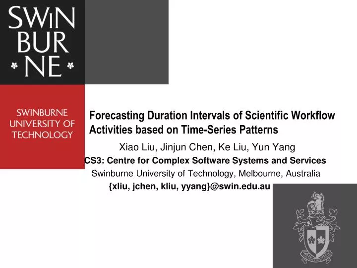 forecasting duration intervals of scientific workflow activities based on time series patterns