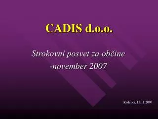cadis d o o