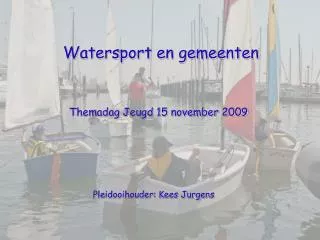 watersport en gemeenten