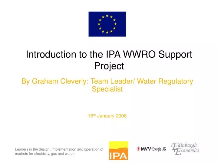 introduction to the ipa wwro support project