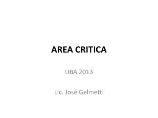 area critica