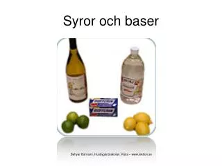 Syror och baser