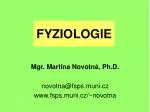 FYZIOLOGIE - slide 1