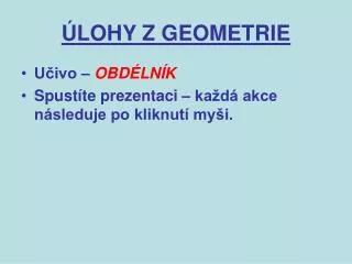 lohy z geometrie
