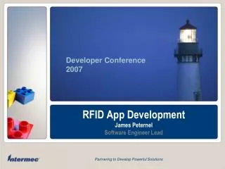 RFID App Development James Peternel Software Engineer Lead