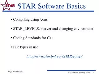 STAR Software Basics