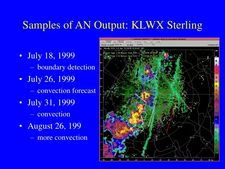 samples of an output klwx sterling