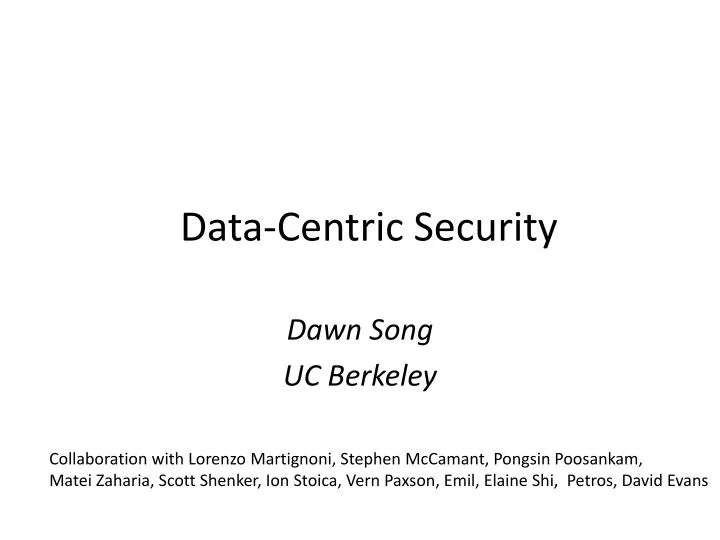 data centric security