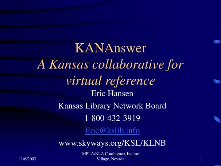 kananswer a kansas collaborative for virtual reference