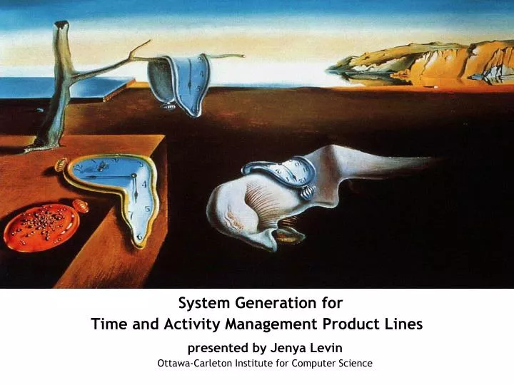 system generation for time and activity management product lines