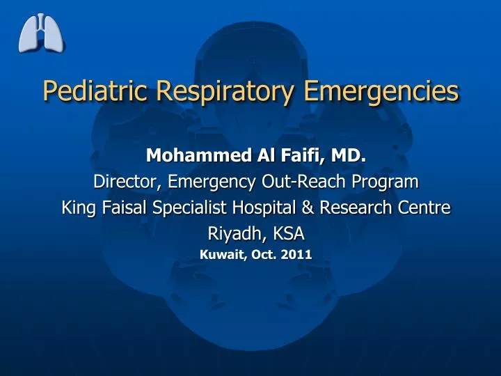 pediatric respiratory emergencies