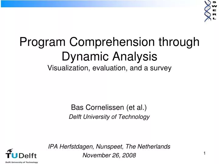 program comprehension through dynamic analysis visualization evaluation and a survey