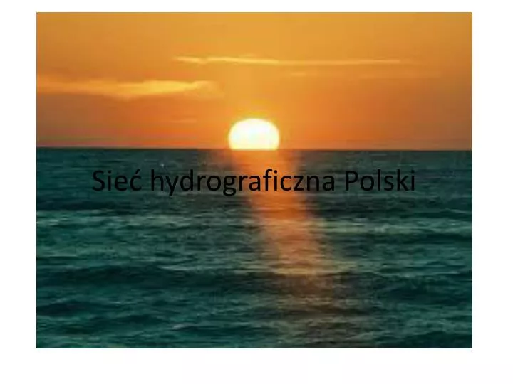 sie hydrograficzna polski