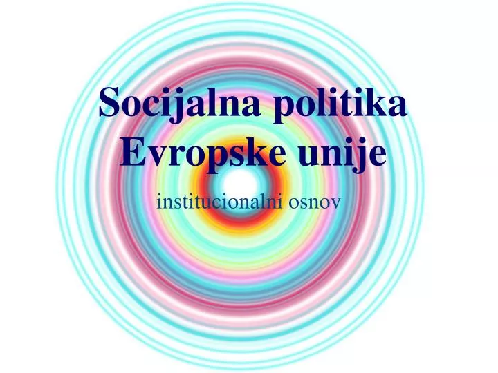 socijalna politika evropske unije