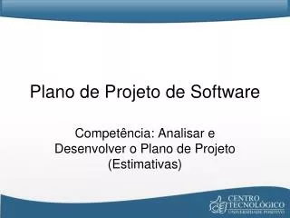plano de projeto de software