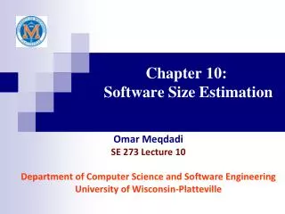 Chapter 10: Software Size Estimation