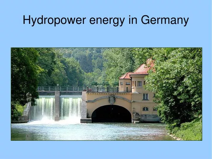 hydropower energy in germany