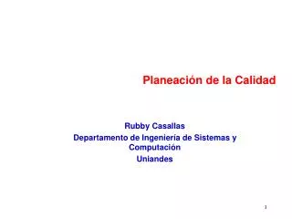 planeaci n de la calidad