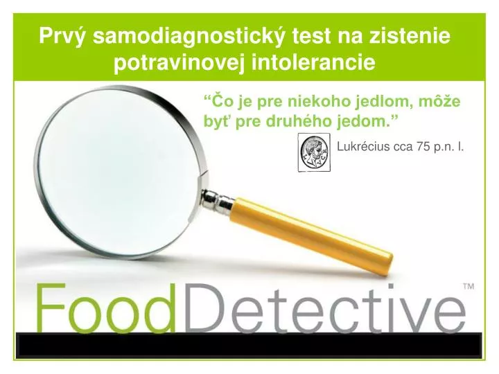 prv samodiagnostick test na zistenie potravinovej intolerancie