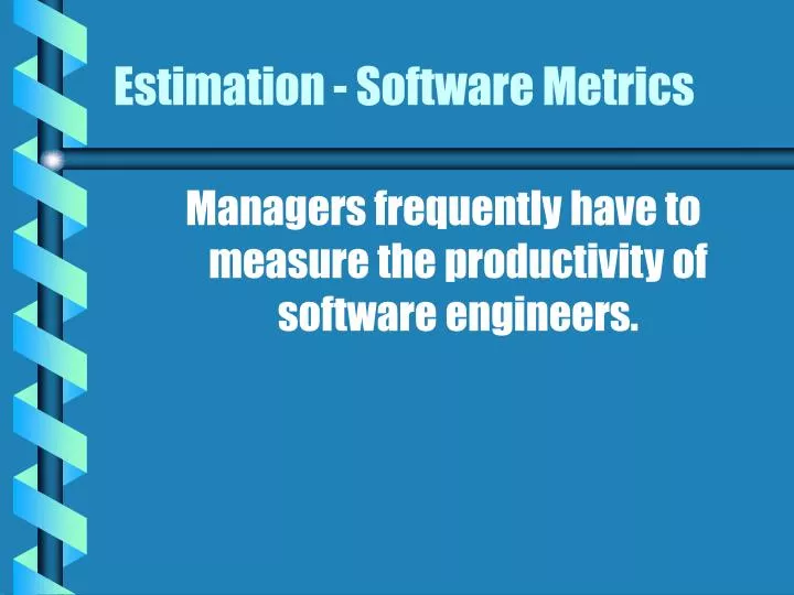 estimation software metrics