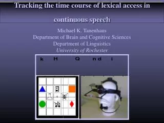 Tracking the time course of lexical access in continuous speech