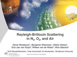 A SPONTANEOUS RAYLEIGH-BRILLOUIN SCATTERING EXPERIMENT FOR THE CHARACTERIZATION OF ATMOSPHERIC