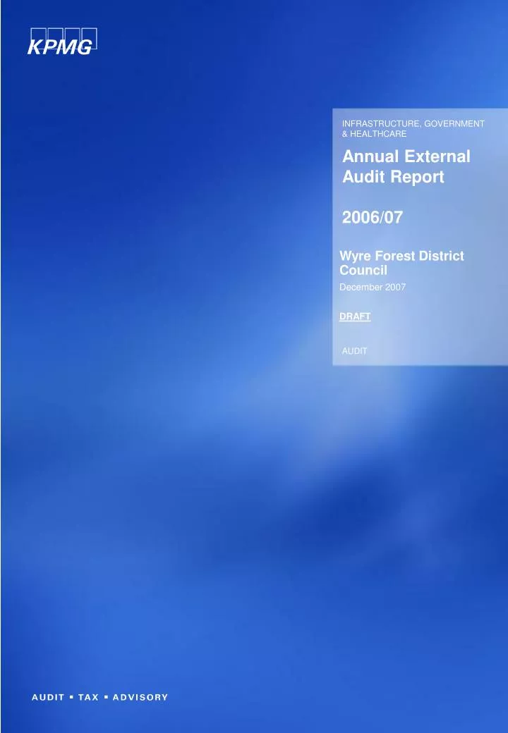 annual external audit report 2006 07