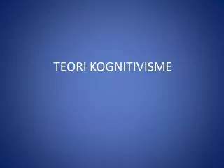 teori kognitivisme