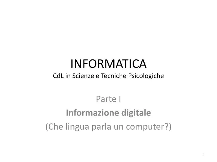 informatica cdl in scienze e tecniche psicologiche